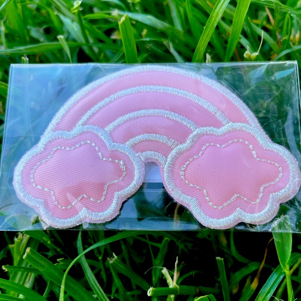 Stoney Clover Lane puffy pink rainbow patch